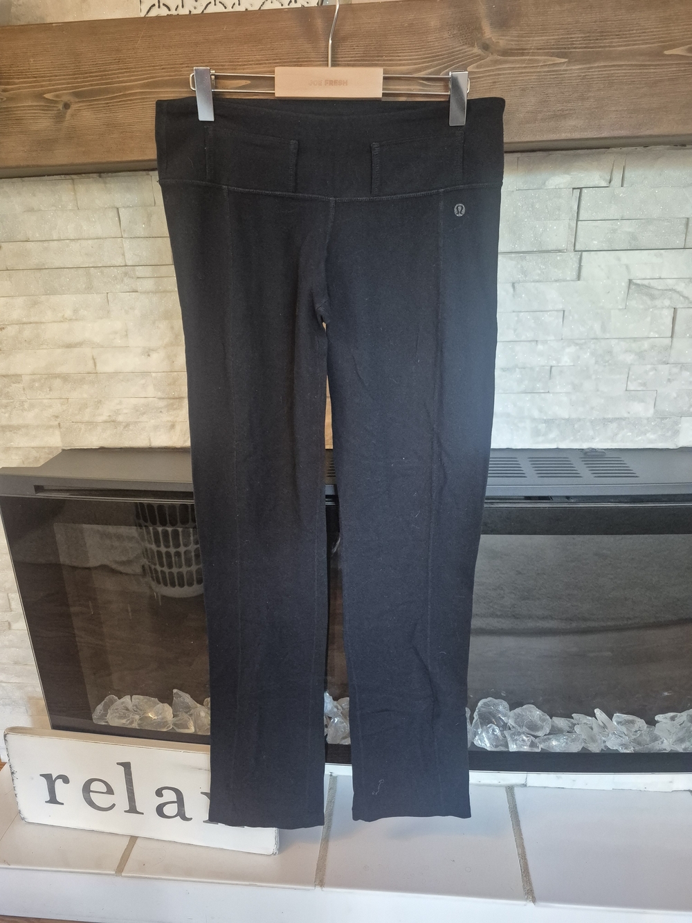 lululemon athletica Black Straight-Leg Yoga Pants
